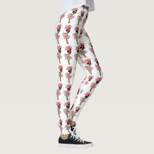 Legging Crianças de Flor Bonita Rosa Floral Selvagens Cria