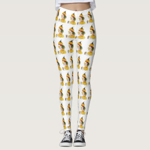 Legging Crianças de Flor Bonito ButterCup Filhos de Carto