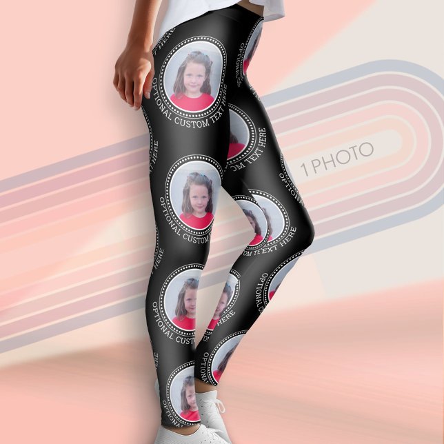 Legging Criar uma Colagem de Fotos Personalizada com 1 Fot (Custom Leggings with 1 Photo)
