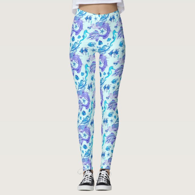 Legging Criatura De Fada Roxa Sereia (Frente)
