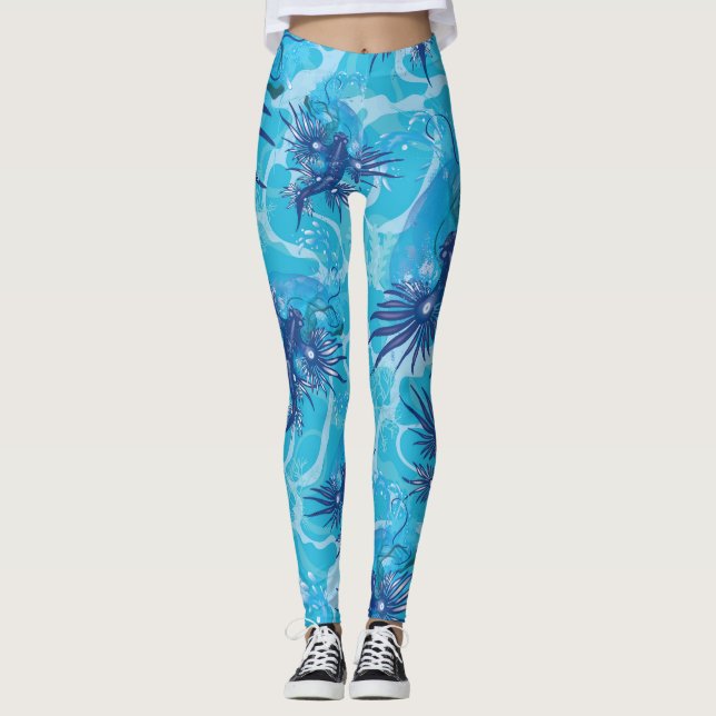 Legging Criatura Marinha Blue Dragon (Frente)