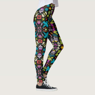 Legging Criaturas do Dia das Bruxas em legal padrão design