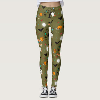 Legging Criaturas e doces engraçados de Halloween