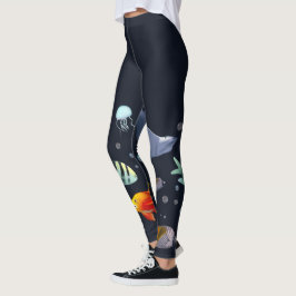 Legging Criaturas marinhas coloridas