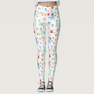 Legging Criaturas Marinhas Subaquáticas Caprichosas