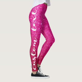 Legging Crie a sua própria brilhante rosa personalizada