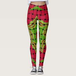 Legging Crie a sua própria panela têxtil tartanplaid de te