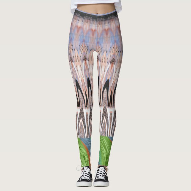 Legging Crie seu próprio adorável padrão floral Vestuário (Frente)