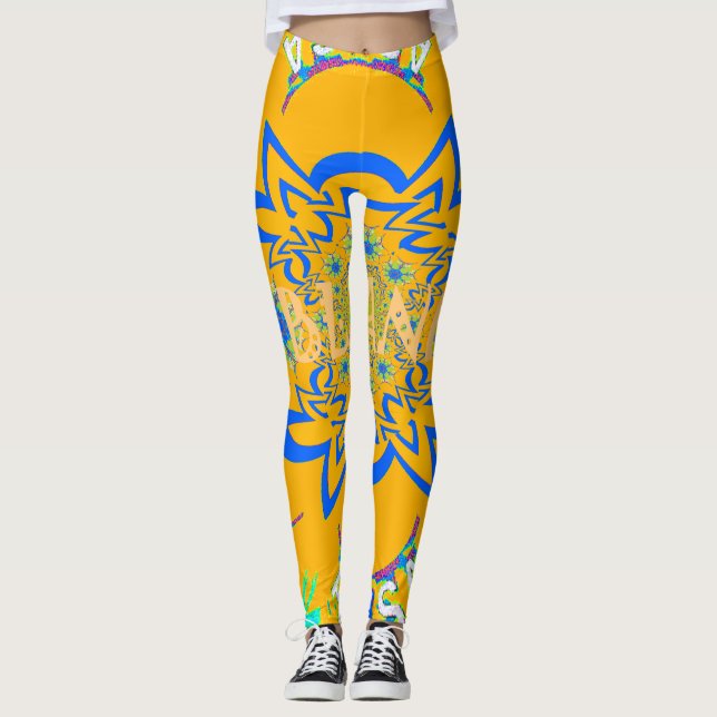 Legging Crie seu próprio design de Padrão de dança na rua  (Frente)