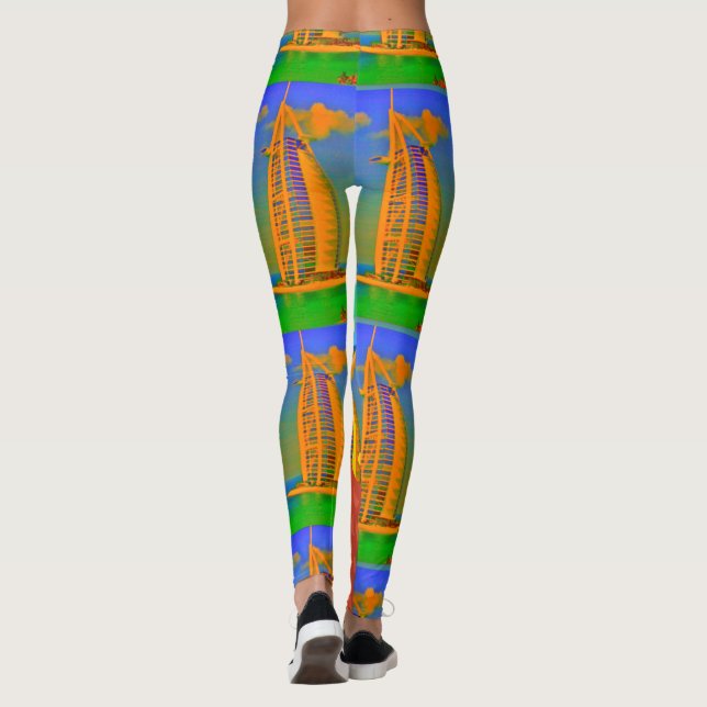 Legging Crie seu próprio destino Eu adoro moda de Dubai (Verso)