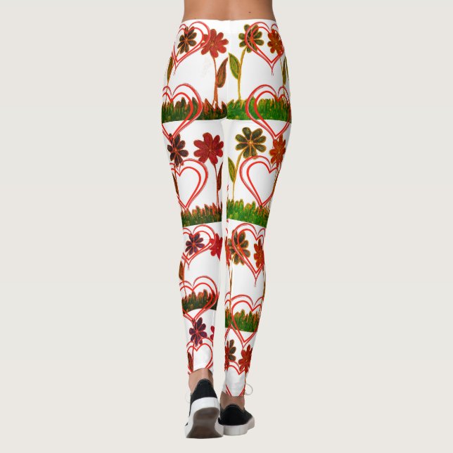 Legging Crie Seu Próprio E Bonito Vestuário Floral (Verso)