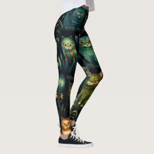 Legging Crie Seu Próprio Jardim Caprichoso de Gatos de Fan