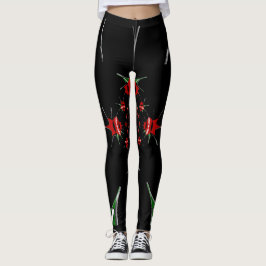 Legging Crie seu próprio lindo vermelho preto