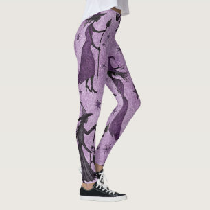 Legging Crie Seu Próprio Preto Roxo Celestial de Bruxas