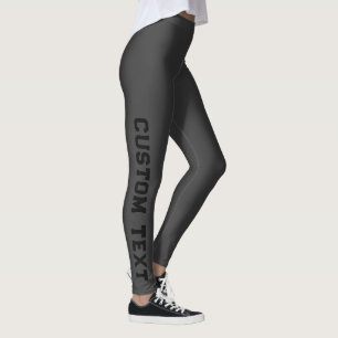 Legging Crie Seu Próprio Texto Personalizado Preto