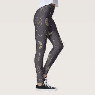 Legging Crie Seus Próprios Cajados Mágicos de Lua Crescent