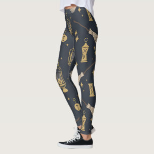 Legging Crie Seus Próprios Candeiros Celestiais Dourados d