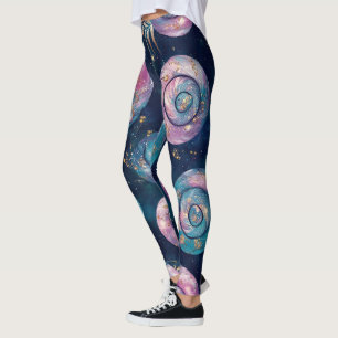 Legging Crie Seus Próprios Pontos Folhosos Grandes Turques