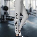 Legging Crie sua própria Cinza personalizada<br><div class="desc">Crie Suas Próprias Leggings De Cinza Personalizadas.</div>