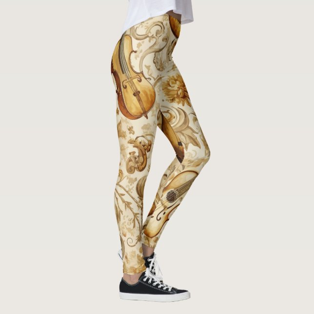 Legging Crie Sua Própria Colagem de Instrumento Musical Do (Direita)