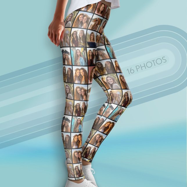 Legging Crie sua própria coleção de fotos - 16 fotos (Custom Leggings with 16 photos)