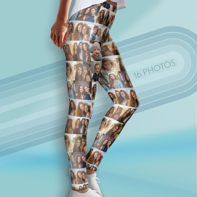 Legging Crie sua própria coleção de fotos - 16 fotos (Custom Leggings with 16 photos)