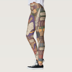 Legging Crie Sua Própria Montagem de Escola de Magia Fofa