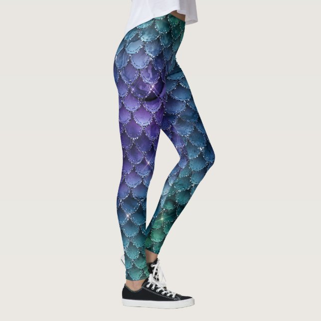 Legging Crie Sua Própria Sereia Personalizada De Peixe   (Direita)