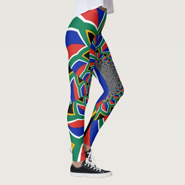 Legging Crie suas próprias Cores da bandeira da África do  (Direita)