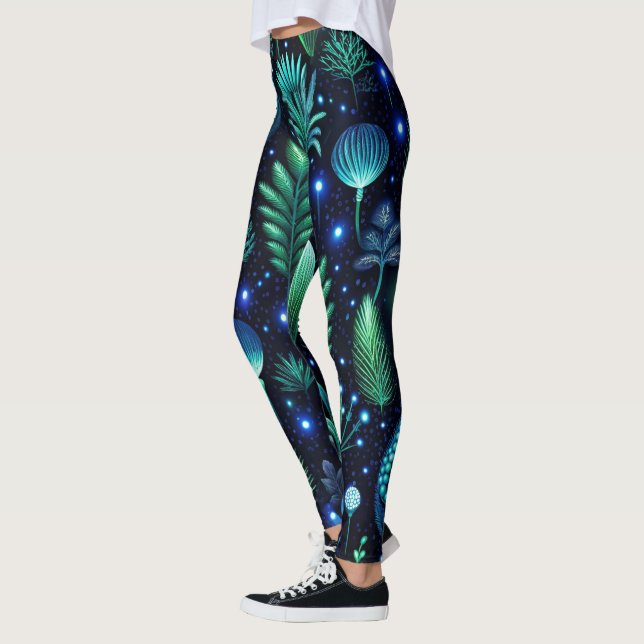Legging Crie Suas Próprias Flores Silvestres Etéreas Verde (Esquerda)
