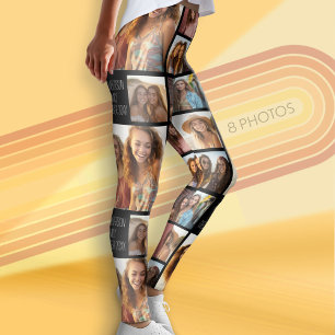 Legging Crie uma Colagem de Fotos Personalizada com 8 Foto