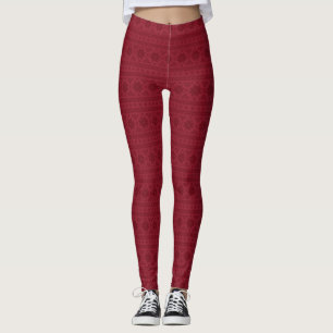Legging Crimson Fair Isle