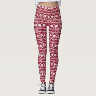 Legging Crimson Fair Isle