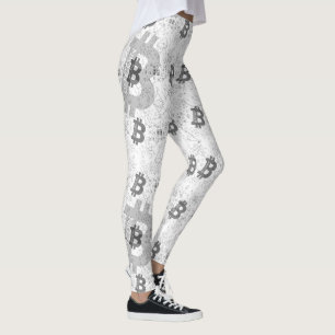 Legging Criptomoeda Branca do Bitmoeda Digital
