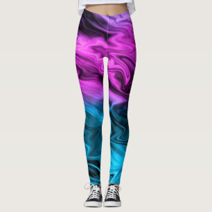 Legging Crítico em vanguarda e azul