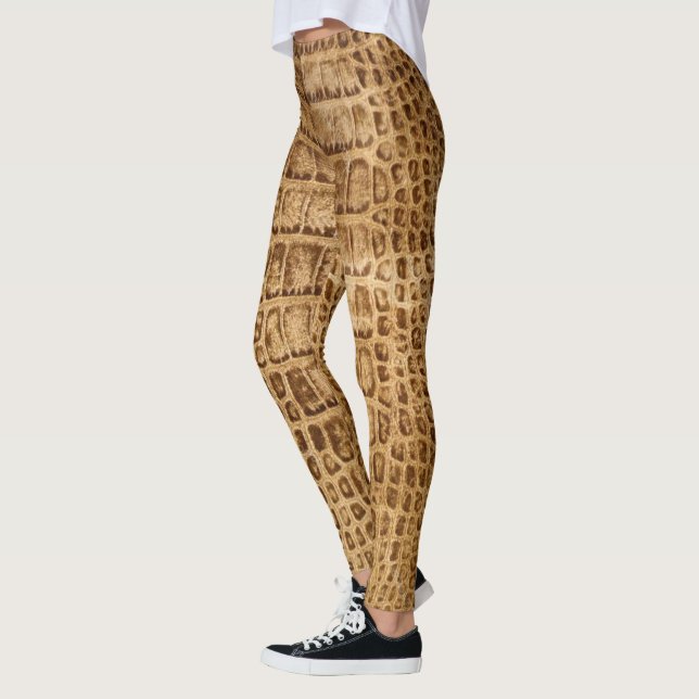 Legging Crocodilo Dourado (Esquerda)