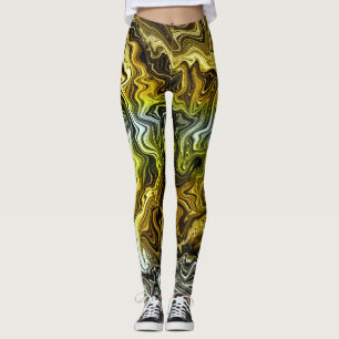 Legging Cromado Líquido Dourado Prateado Resfriado