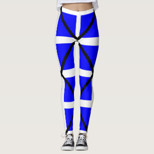 Legging Cruz branca azul de Mike