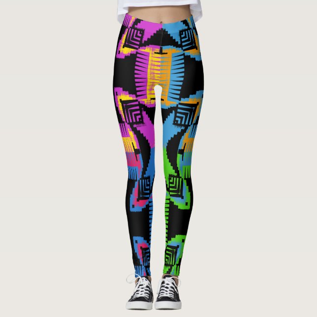 Legging Cruzamento de Cores 2 (Frente)