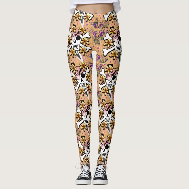 Legging CRUZAMENTOS CRUZADOS PIRATE YOGA PALAVRAS engraçad (Frente)