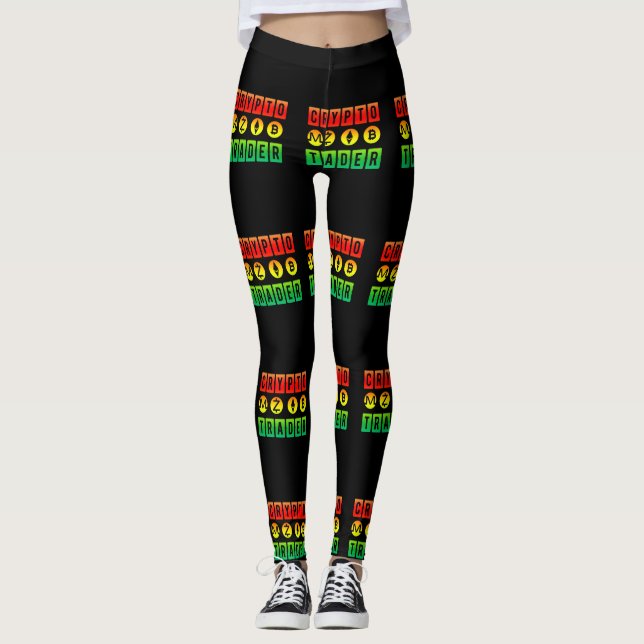 Legging Crypto Trader Rainbow para ventiladores Bitcoin (Frente)