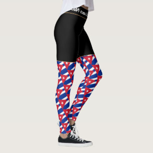 Legging Cuba e Bandeira cubana, fã viagem/esporte