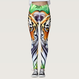 Legging Cubo de tigre botânico ousado