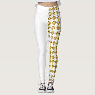 Legging Cuecas Brancas Ilusão Dourada
