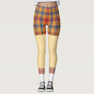 Legging Cuecas de golfe engraçadas meias padrão de xadrez