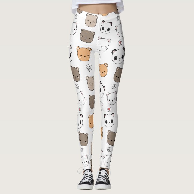 Legging Cuecas de ioga estampadas fofas (Frente)