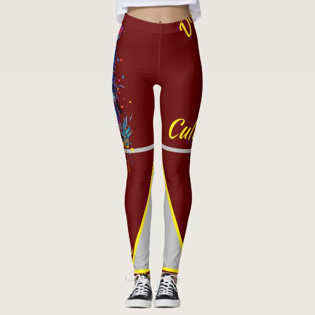 Legging Cultura Divina Grande Gato Isses Amarelo (Frente)