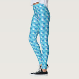 Legging Cupcakes Azuis Sorridentes