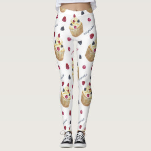 Legging Cupcakes de aquarela