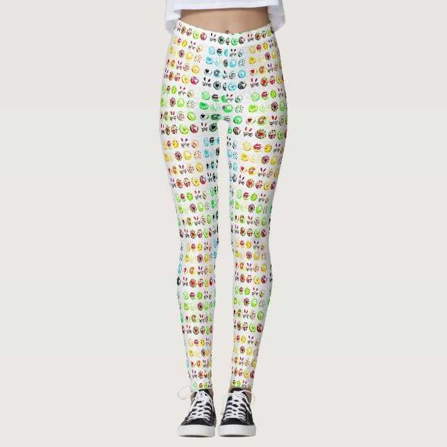 Legging Cupcakes de Páscoa de pop Art 2 (Frente)